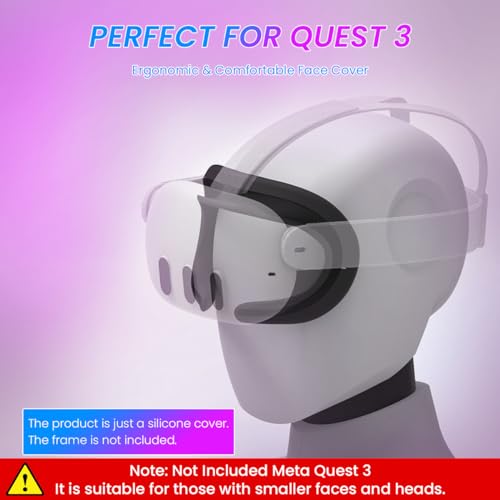 ZORBES® VR Face Pad for Meta Quest 3 Silicone Cushion Mask Reusable Headset Accessories 3PCS ZORBES® VR Face Pad for Meta Quest 3 Silicone Cushion Mask Reusable Headset Accessories 3PCS